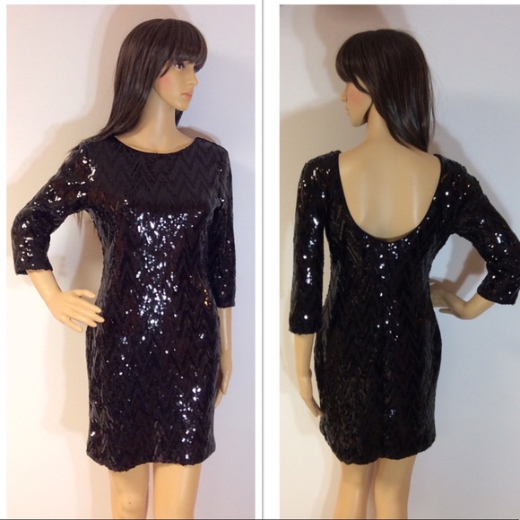 Love Reign Dresses & Skirts - LOVE REIGN BLACK SEQUIN COCKTAIL DRESS